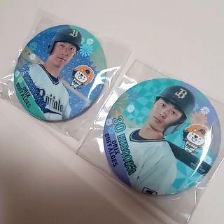 オリックスバファローズ(オリックス・バファローズ)の缶バッジ（西川、廣岡）(応援グッズ)