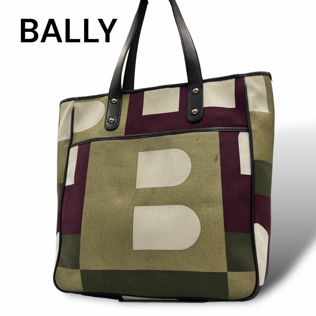 Bally(バリー)のBALLY　バリー　トートバッグ　キャンバス　レザー　A323 レディースのバッグ(トートバッグ)の商品写真