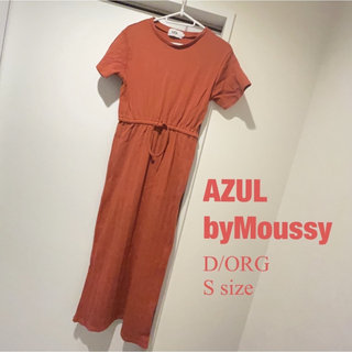 AZUL by moussy - リブブラウジングワンピース