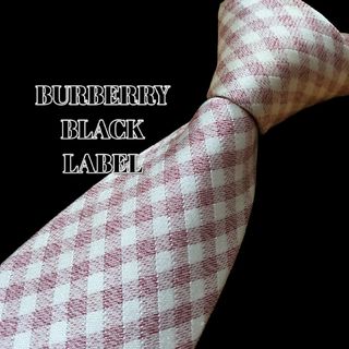 バーバリーブラックレーベル(BURBERRY BLACK LABEL)の★BURBERRY BLACK LABEL★　ピンク系　チェック柄　日本製(ネクタイ)