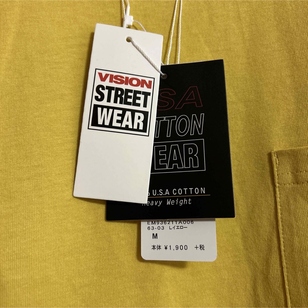 VISION STREET WEAR新品タグ付定価1900円＋税イエローTシャツ メンズのトップス(Tシャツ/カットソー(半袖/袖なし))の商品写真