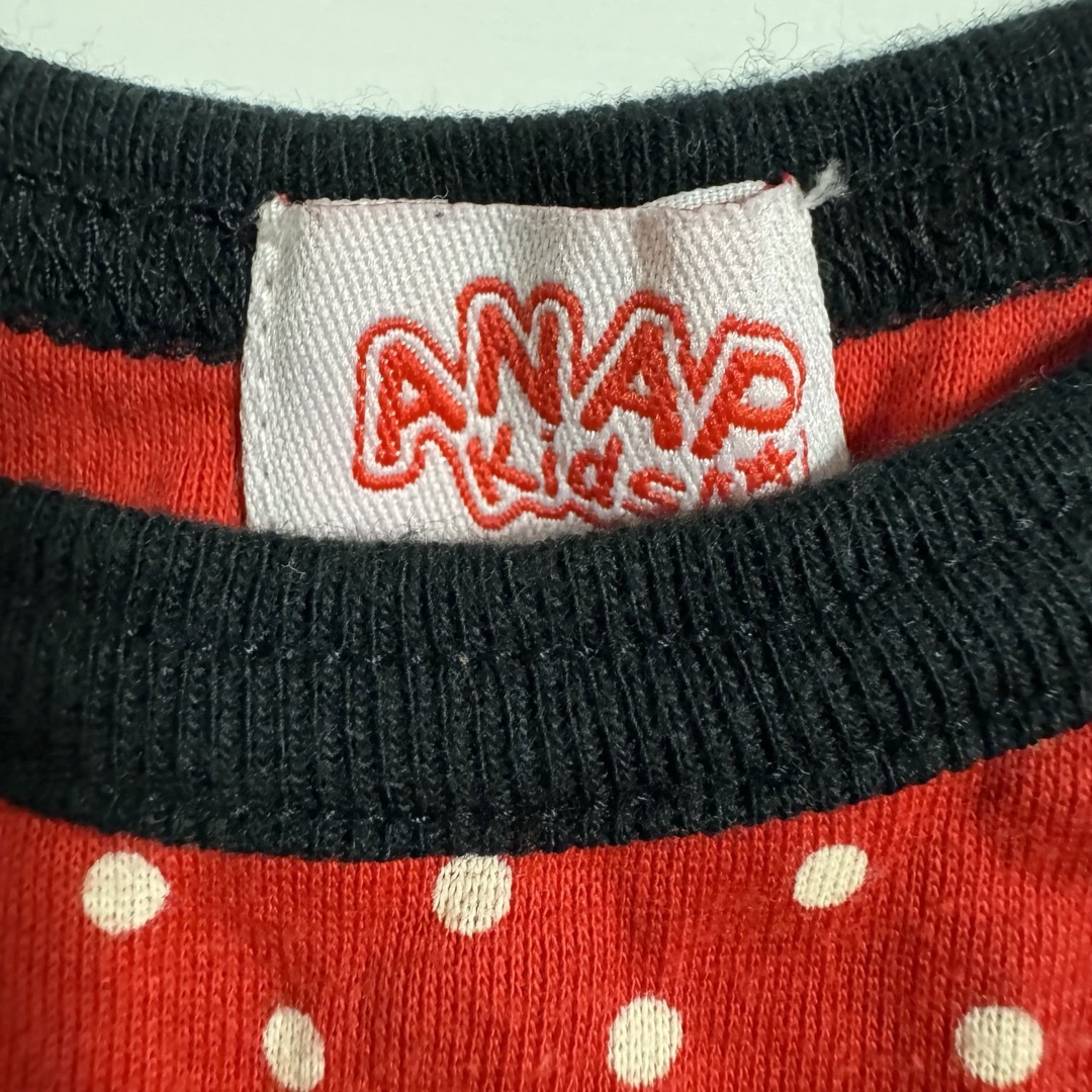 ANAP Kids(アナップキッズ)の● 日本製 ANAP kids 水玉の 上下セット 110サイズ USED● キッズ/ベビー/マタニティのキッズ服女の子用(90cm~)(パジャマ)の商品写真