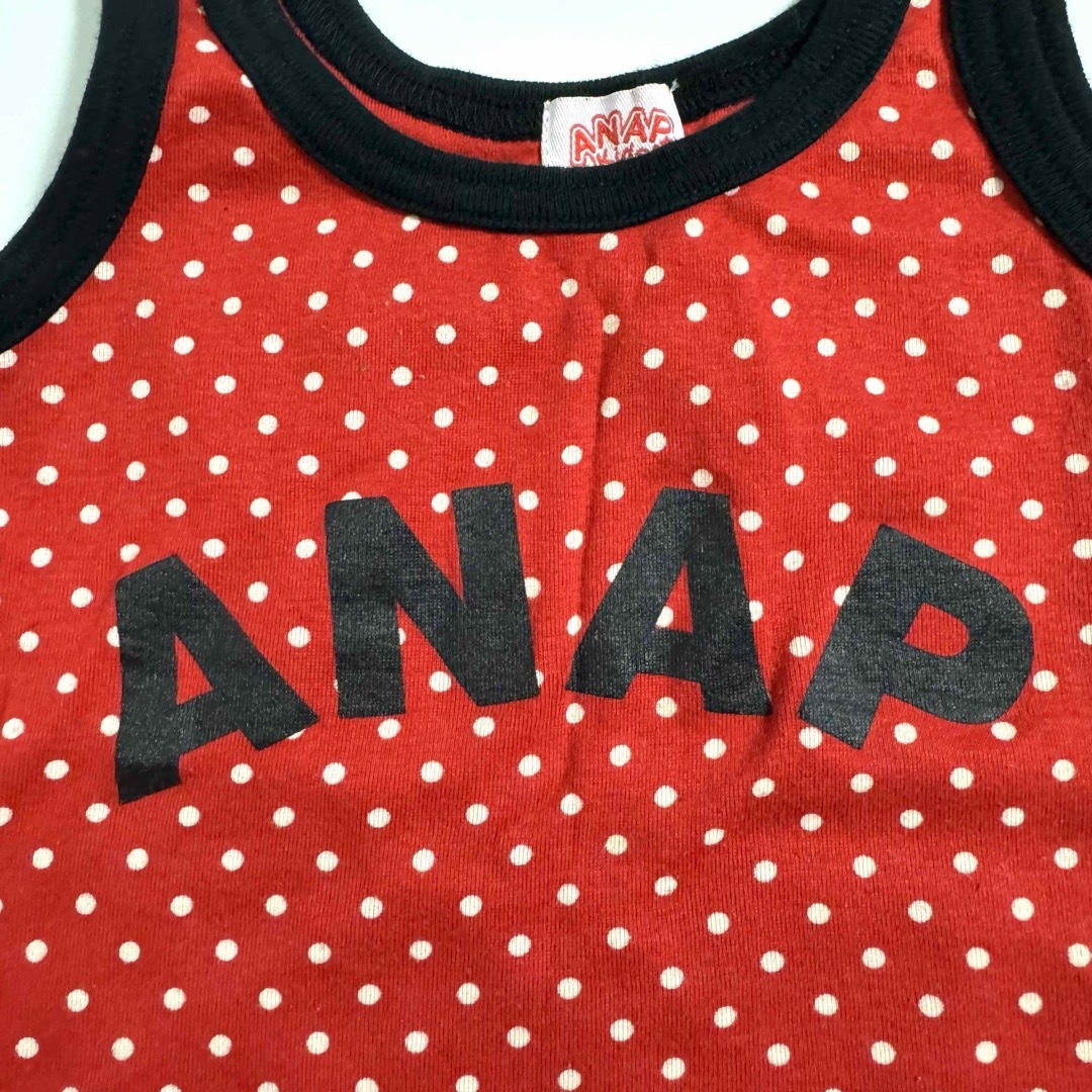 ANAP Kids(アナップキッズ)の● 日本製 ANAP kids 水玉の 上下セット 110サイズ USED● キッズ/ベビー/マタニティのキッズ服女の子用(90cm~)(パジャマ)の商品写真