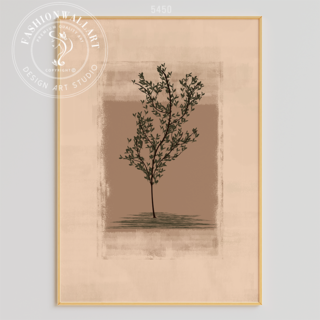 モダン ミニマリスト 穏やかな木のシルエット インテリアポスター 海外アート