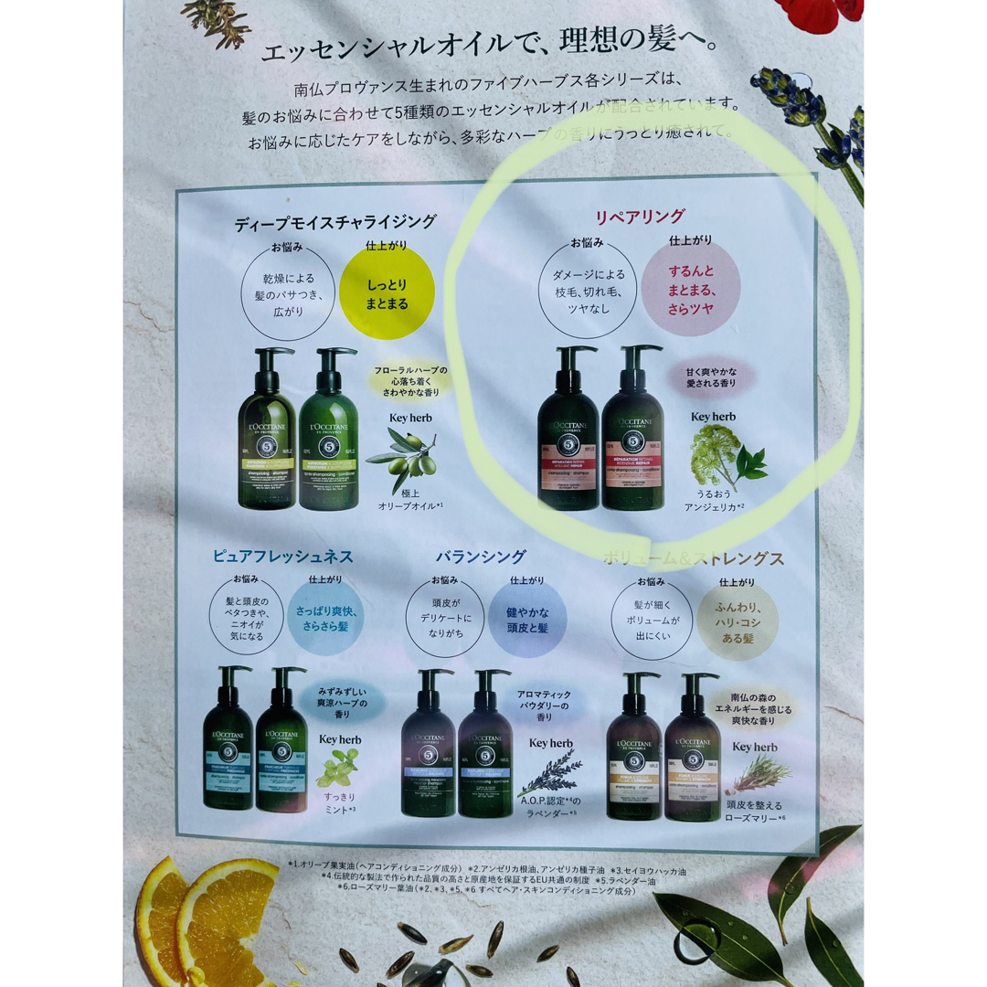 L'OCCITANE(ロクシタン)のロクシタン サンプル（フェイス&ヘアケアset） コスメ/美容のキット/セット(サンプル/トライアルキット)の商品写真