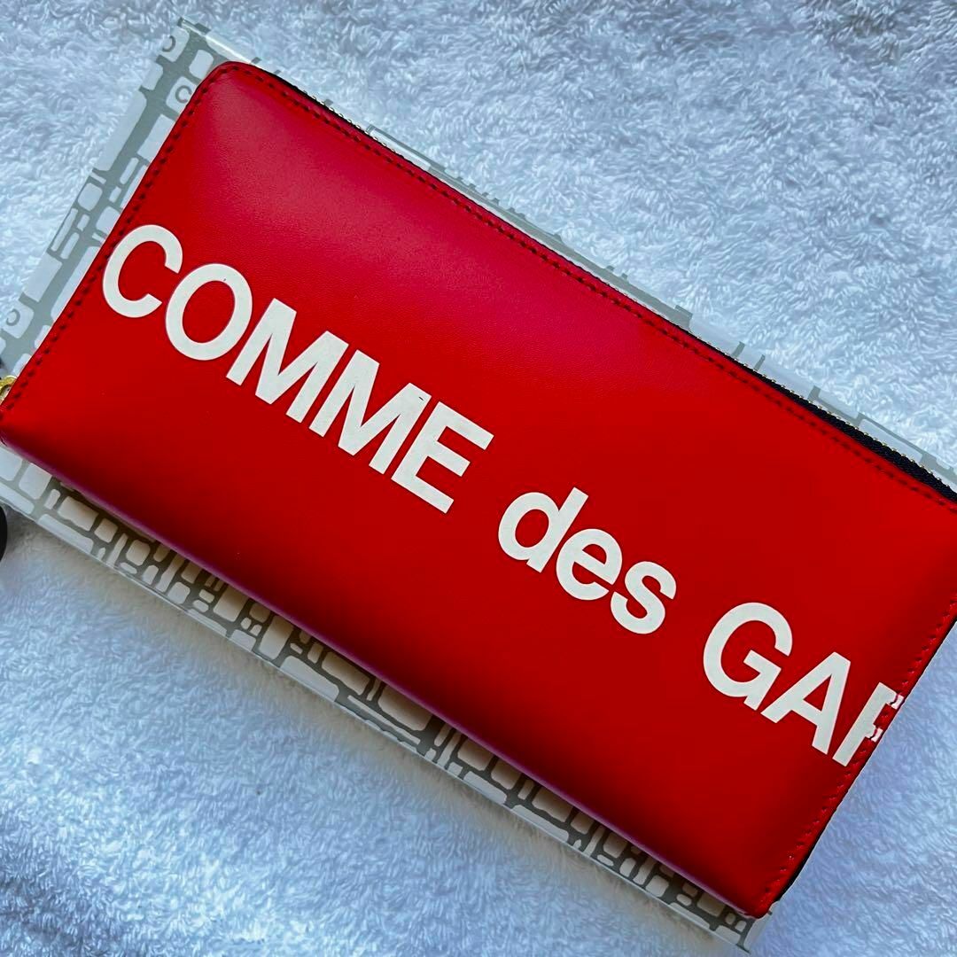 COMME des GARCONS(コムデギャルソン)のCOMME DES GARCONS コムデギャルソン長財布 ロゴ レッド メンズのファッション小物(長財布)の商品写真