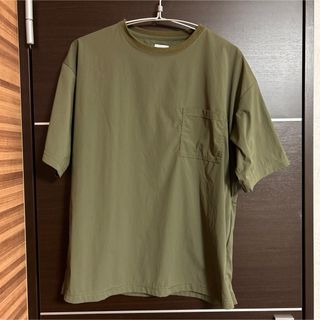 コーエン(coen)のお値下げ！coen  カーキ　半袖　ナイロンカットソー　サイドファスナー(Tシャツ/カットソー(半袖/袖なし))