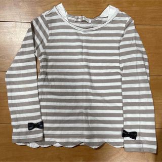 エバークローゼット(evercloset)のエバークローゼット✩.*˚裾スカラップボーダーロンＴ120(Tシャツ/カットソー)