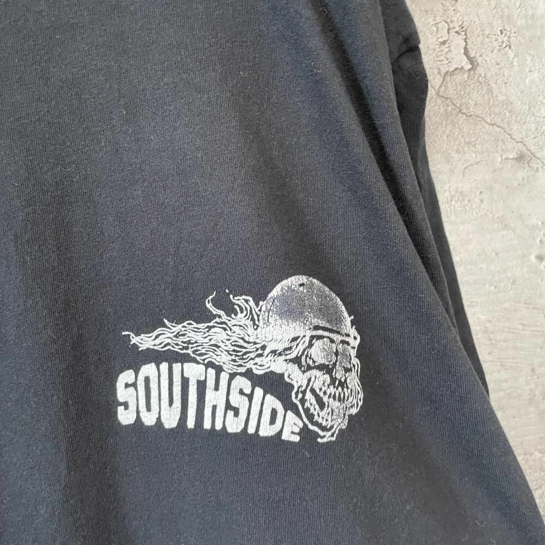 SOUTHSIDE ドクロ ライダー バックプリント ビック Tシャツ メンズのトップス(Tシャツ/カットソー(半袖/袖なし))の商品写真