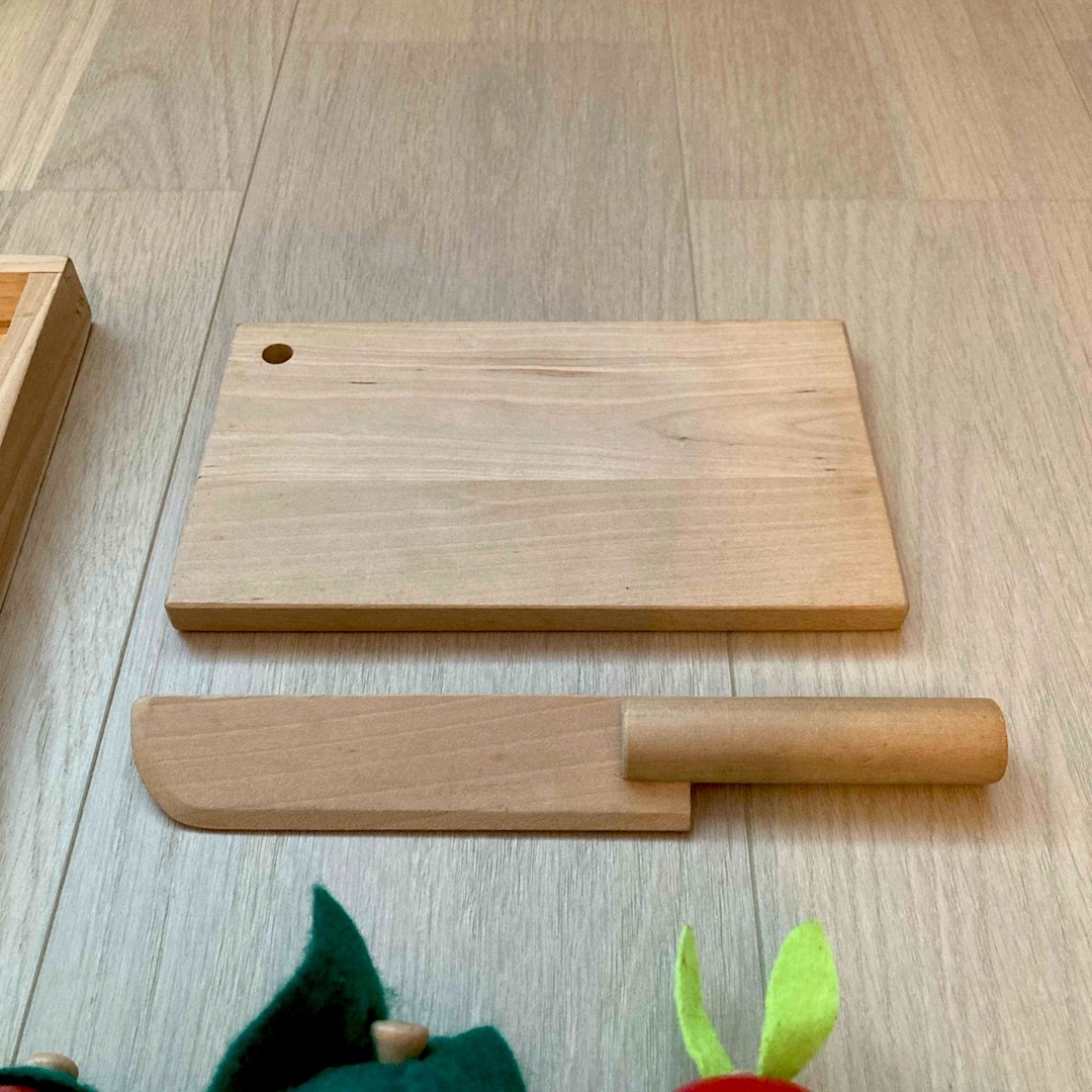 木製玩具💚おままごと キッズ/ベビー/マタニティのおもちゃ(知育玩具)の商品写真