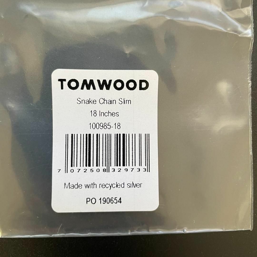 TOM WOOD(トムウッド)の新品未使用 TOMWOOD トムウッド スネークチェーン ネックレス シルバー メンズのアクセサリー(ネックレス)の商品写真