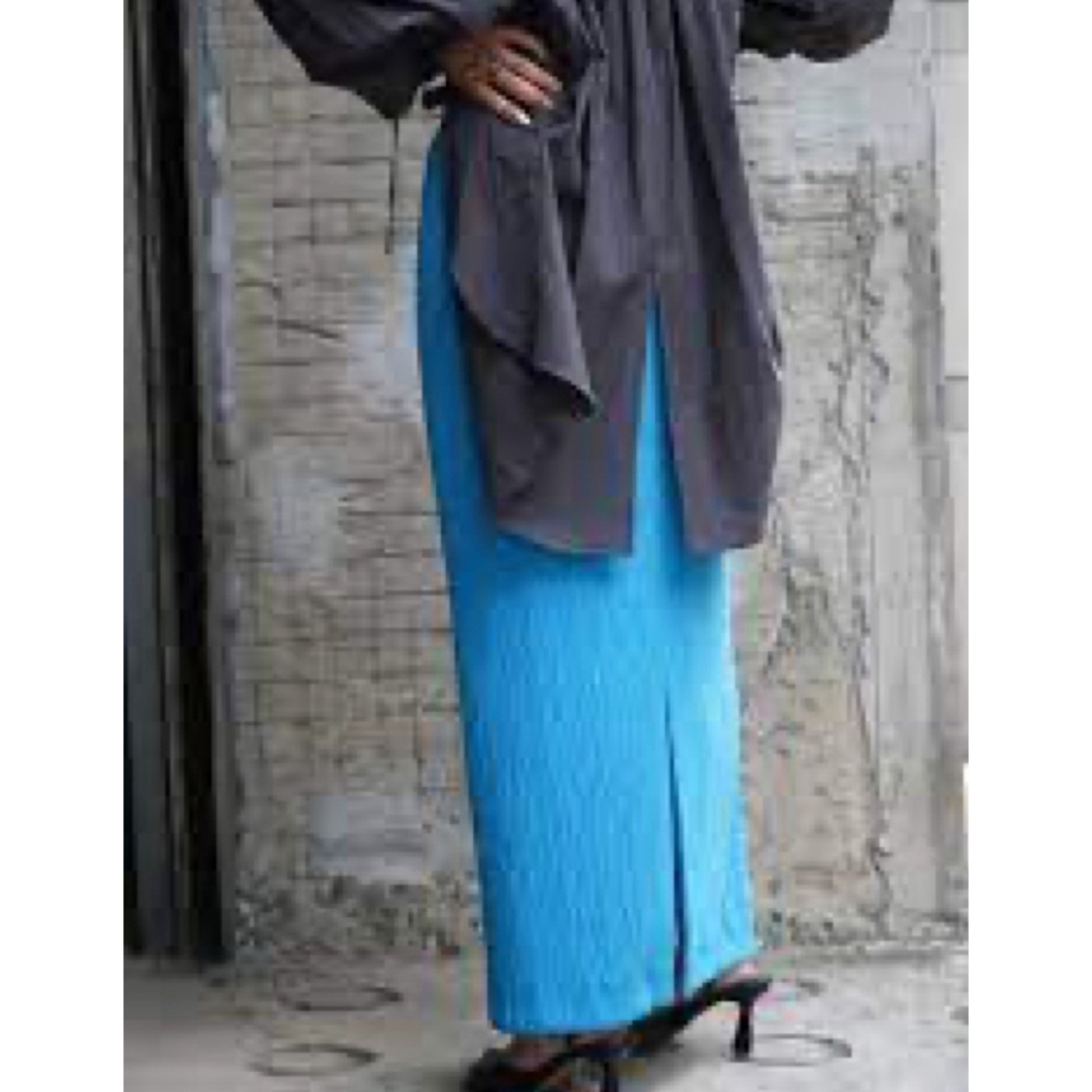 綺麗めスタイル【未使用】FUERTE★POKOPOKOタイトスカート　ブルー レディースのスカート(ロングスカート)の商品写真