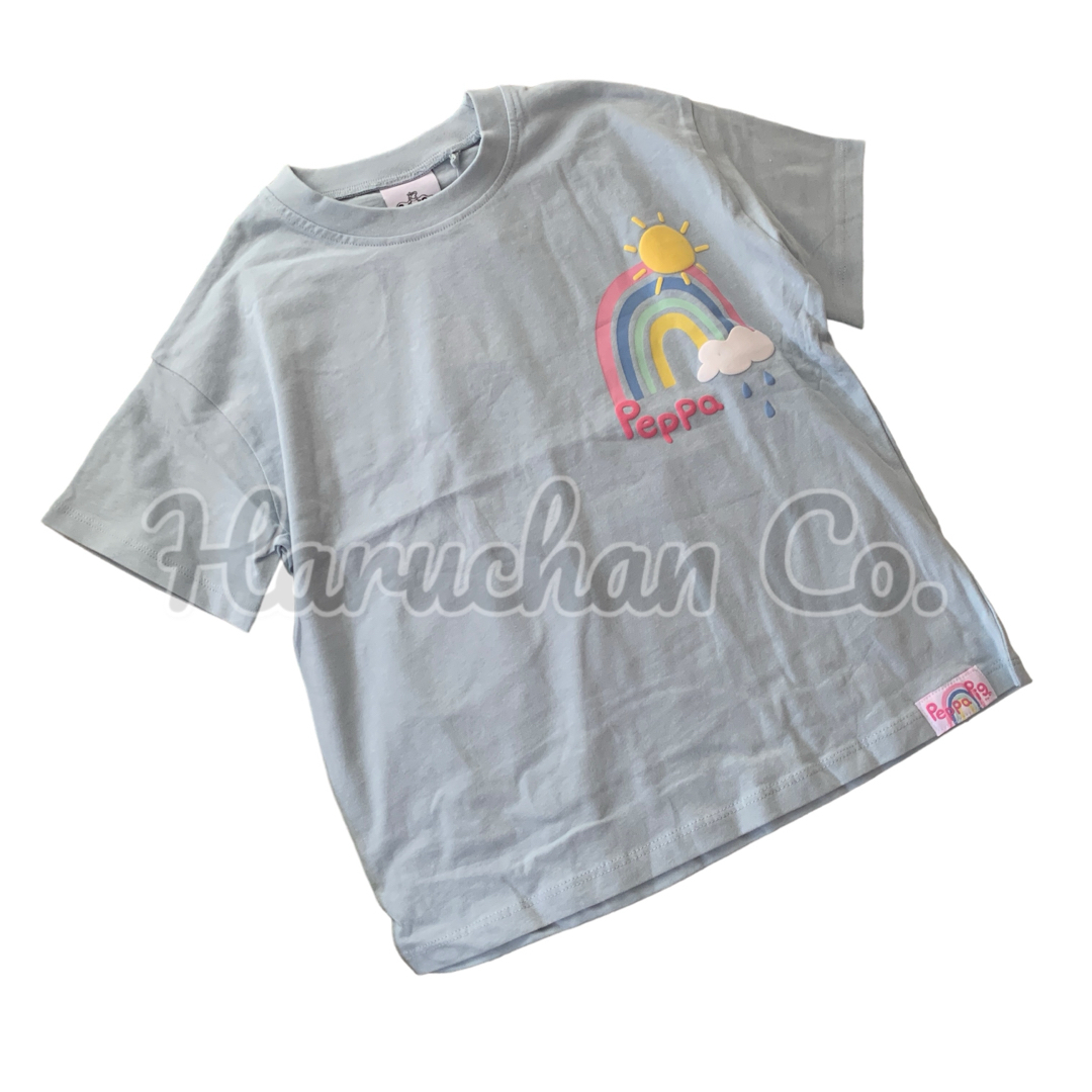 NEXT(ネクスト)の●未使用●5-6才　Peppa Pig 半袖Tシャツ　レインボーレギンス　セット キッズ/ベビー/マタニティのキッズ服女の子用(90cm~)(Tシャツ/カットソー)の商品写真