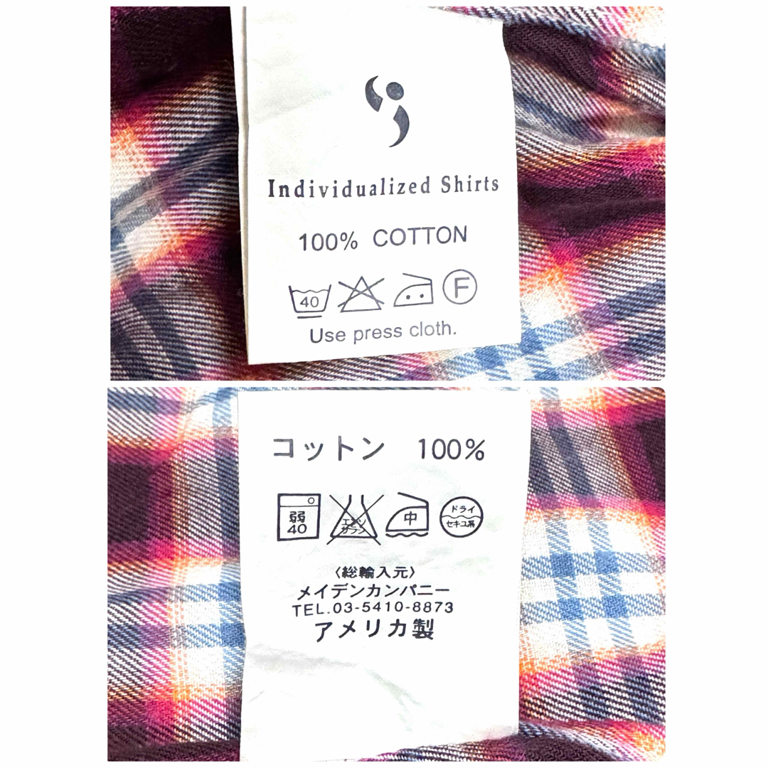 INDIVIDUALIZED SHIRTS(インディヴィジュアライズドシャツ)のINDIVIDUALIZEAD SHIRTS ボタンダウン長袖シャツ　サイズL メンズのトップス(シャツ)の商品写真