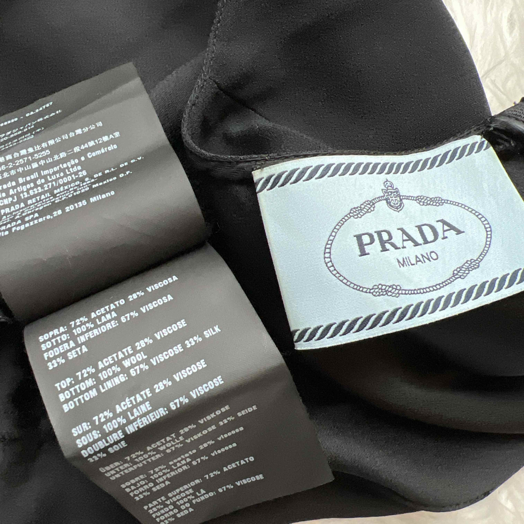 PRADA(プラダ)の美品　PRADA プラダ　ドッキング　オケージョン　ワンピース　チェック　 レディースのワンピース(ひざ丈ワンピース)の商品写真