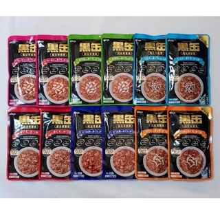 黒缶 パウチ６種類★１２袋セット総合栄養食 グレインフリー  キャットフード(猫)