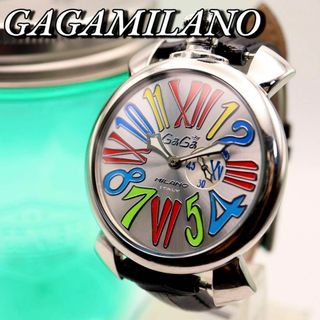 GaGa MILANO - 美品！GaGaMILANO マヌアーレスリム 46ｍｍ 箱付き 腕時計 607