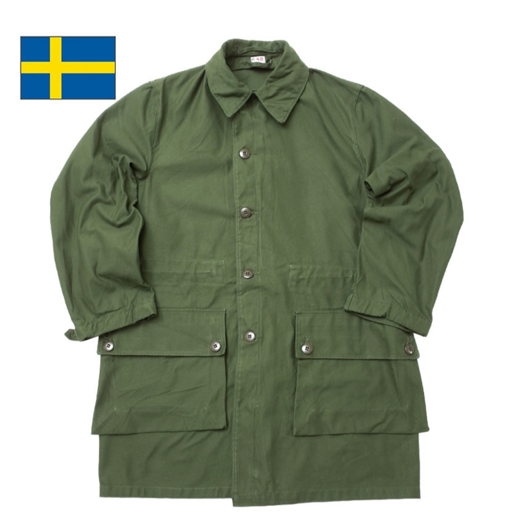 MILITARY(ミリタリー)のスウェーデン軍 M59コート オリーブ　ライナー付きフルセット　サイズC50 メンズのジャケット/アウター(ミリタリージャケット)の商品写真