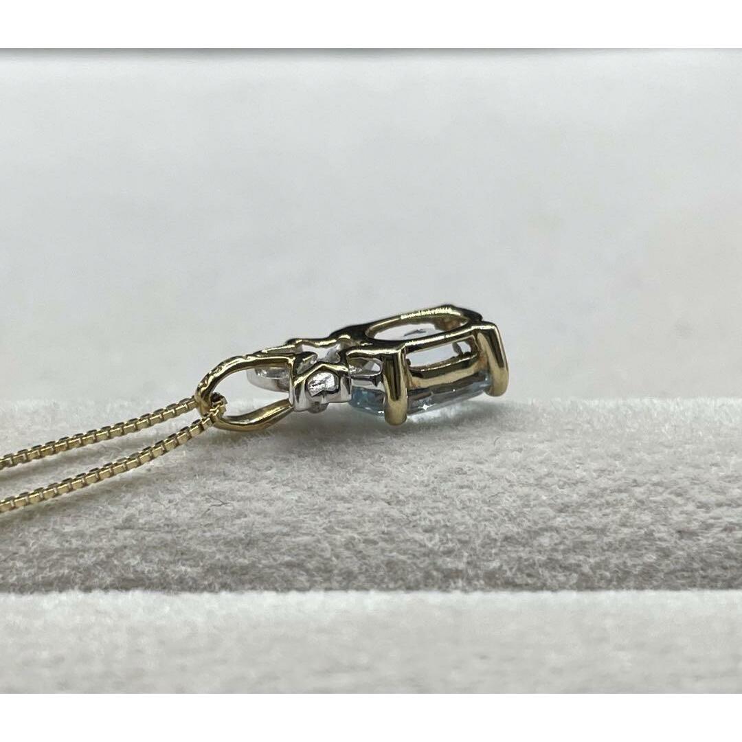 JD315★高級 ブルートパーズ1.54ct ダイヤ コンビ ヘッド ソ付 レディースのアクセサリー(ネックレス)の商品写真