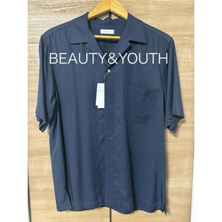 ビューティアンドユースユナイテッドアローズ(BEAUTY&YOUTH UNITED ARROWS)のBY ドレープ ツイル リラックスレギュラー シャツ　ネイビー(シャツ)