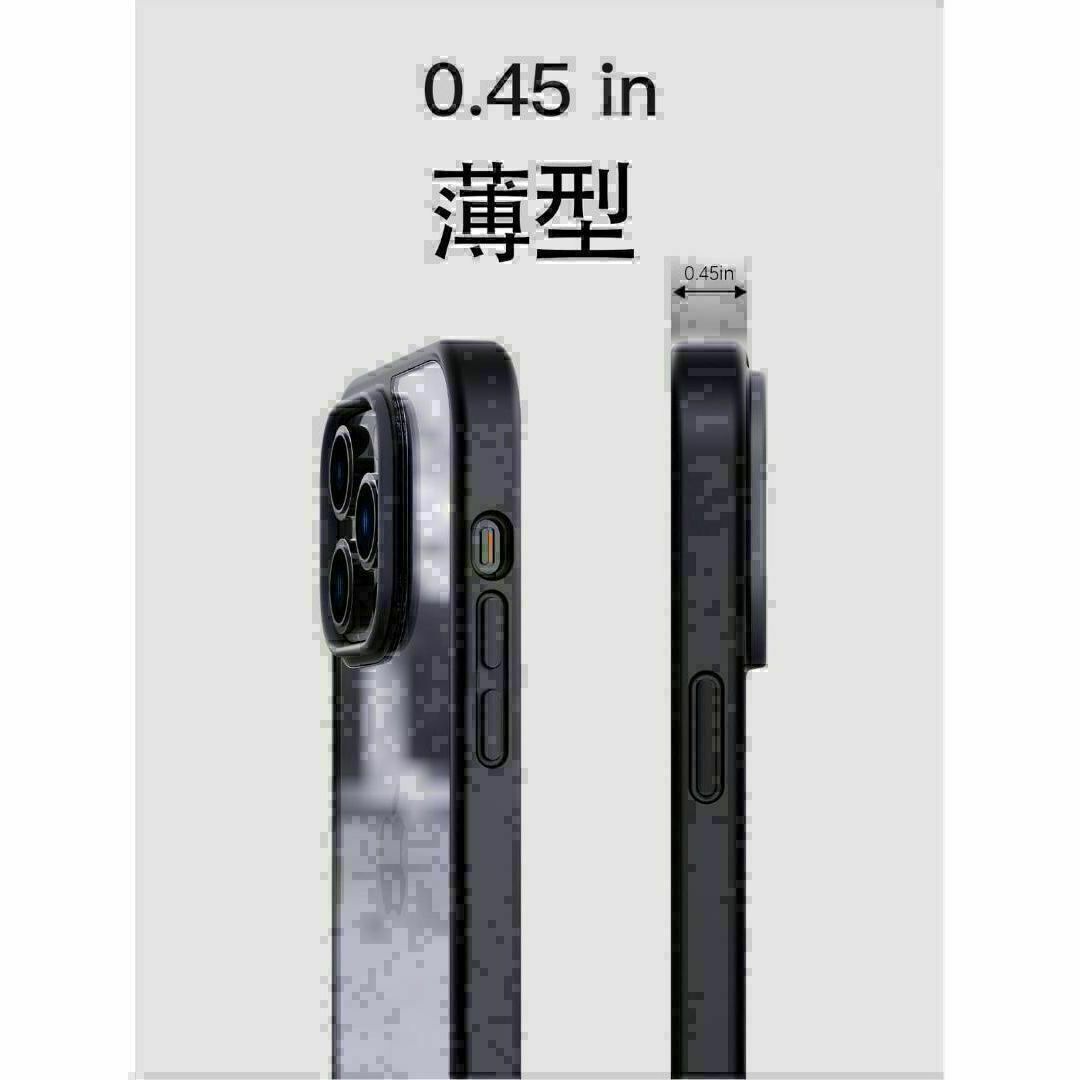 iPhone13 ケース 透明 ハード 軽量 シンプル ブラック　黒 スマホ/家電/カメラのスマホアクセサリー(iPhoneケース)の商品写真