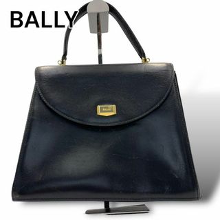 バリー(Bally)のBALLY　バリー　ハンドバッグ　ブラック　レザー　ゴールド金具　A317(ハンドバッグ)