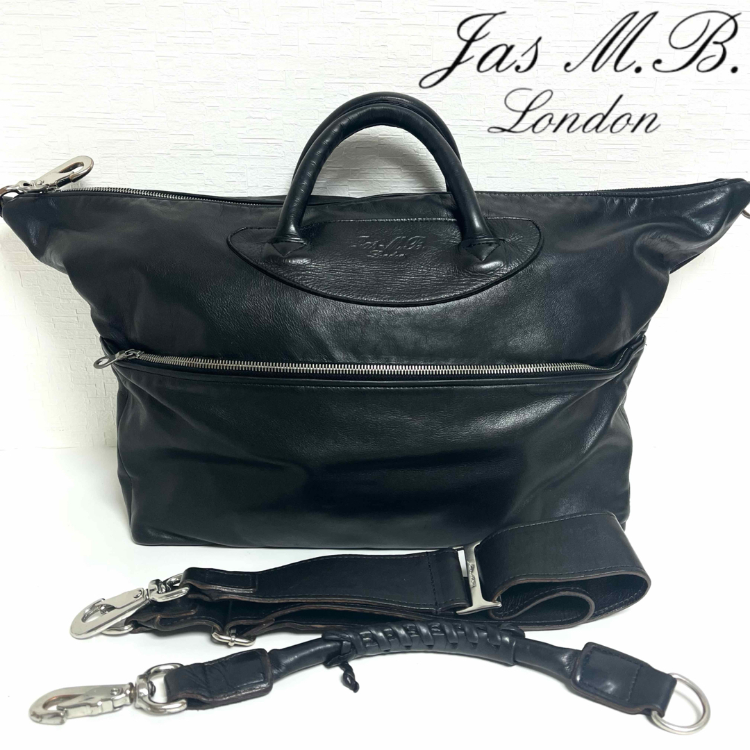 Jas M.B. - Jas-M.B. WingsTraveller 3WAY レザー ボストン Jas M.B. - Jas-M.B. WingsTraveller 3WAY レザー ボストン