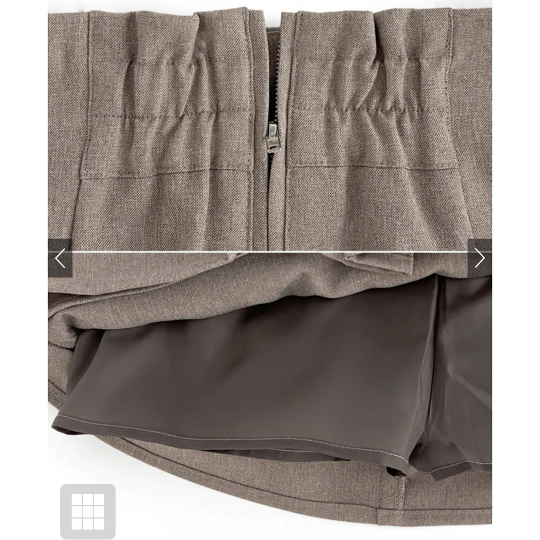 GRL(グレイル)の【GRL】インパン裏地付きアシンメトリーミニスカート[tu725] レディースのスカート(ミニスカート)の商品写真