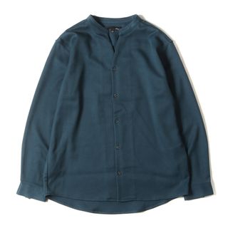 新品同様 Magine マージン シャツ サイズ:48 22AW バンドカラー ストレッチ ポリレーヨン ツイル スキッパーシャツ STRETCH BAND COLLAR SKIPPER SHIRTS 長袖 インクブルー トップス カジュアルシャツ【メンズ】【中古】