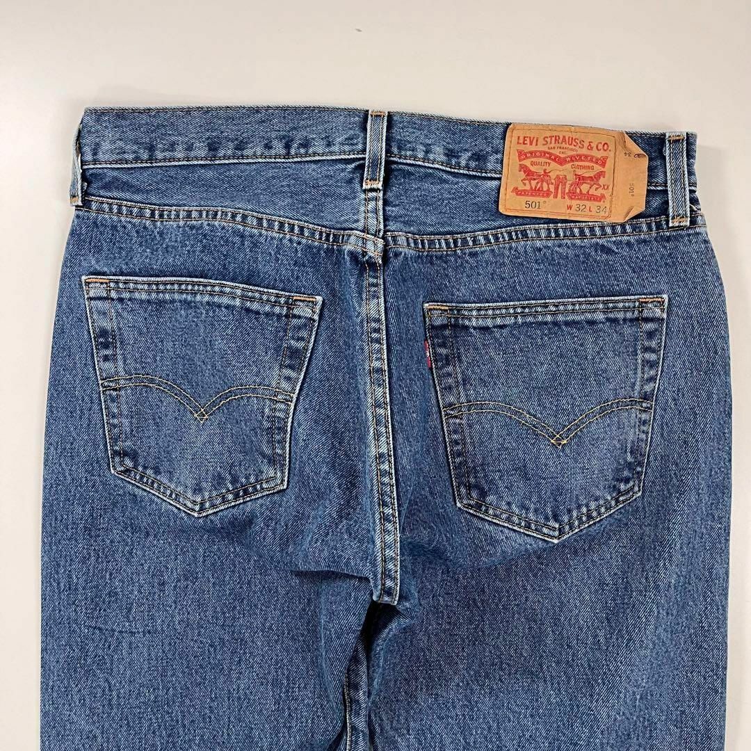 Levi's(リーバイス)のメキシコ製 リーバイス 501 ブルー デニム w32 L34 古着 定番 メンズのパンツ(デニム/ジーンズ)の商品写真