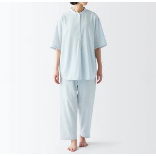 ムジルシリョウヒン(MUJI (無印良品))の無印良品   婦人　脇に縫い目のない　 薄手ガーゼ五分袖パジャマ  M(パジャマ)