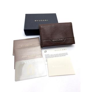 ブルガリ(BVLGARI)のD966 未使用品 BVLGARI ブルガリ 名刺入れ カードケース 本革(名刺入れ/定期入れ)