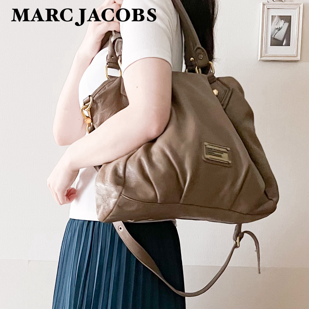 MARC JACOBS(マークジェイコブス)の訳あり　マークジェイコブス　2wayレザーショルダー　トートバッグ　ブラウン レディースのバッグ(ショルダーバッグ)の商品写真