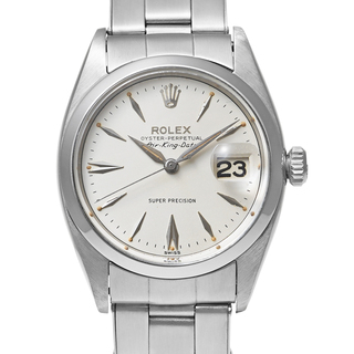 ロレックス(ROLEX)のROLEX エアキング デイト Ref.5700 シルバー アンティーク品 メンズ 腕時計(腕時計(アナログ))