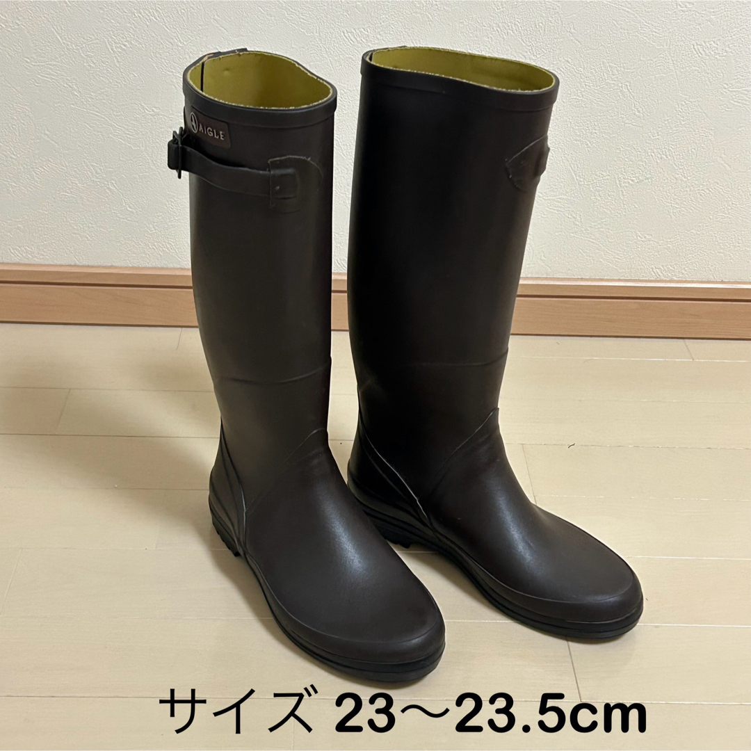 AIGLE(エーグル)のAIGLE エーグル レインブーツ ブラウン 36 レディースの靴/シューズ(レインブーツ/長靴)の商品写真