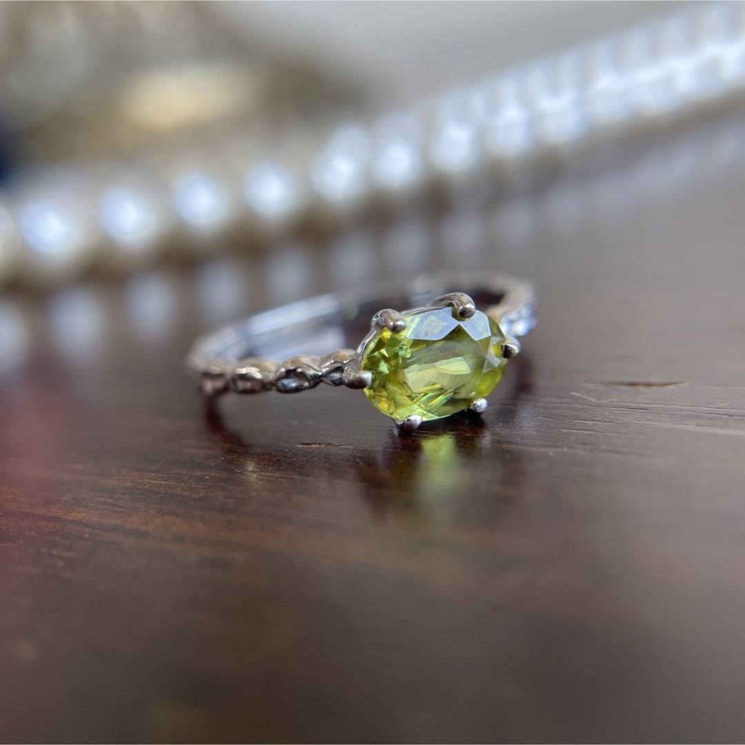 ★ K18WG スフェーン 0.79ct 指輪 11.5号 ホワイトゴールド レディースのアクセサリー(リング(指輪))の商品写真