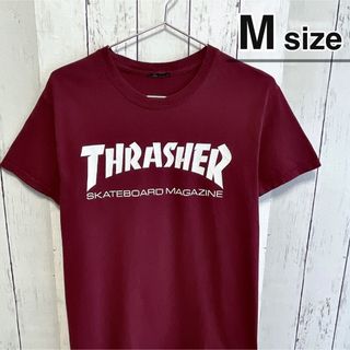 THRASHER　Tシャツ　L　ワインレッド　ボルドー　赤　プリント　USA古着