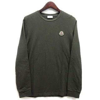 モンクレール(MONCLER)のモンクレール 22AW ロゴ ワッペン カノコ Tシャツ 長袖 ロンT オリーブ(Tシャツ/カットソー(七分/長袖))