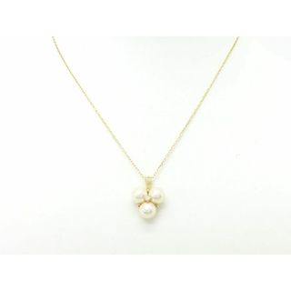 MIKIMOTO - ミキモト K18YG パール7.0mmx3 1Pダイヤモンド ペンダントネックレス【池袋店】【中古】