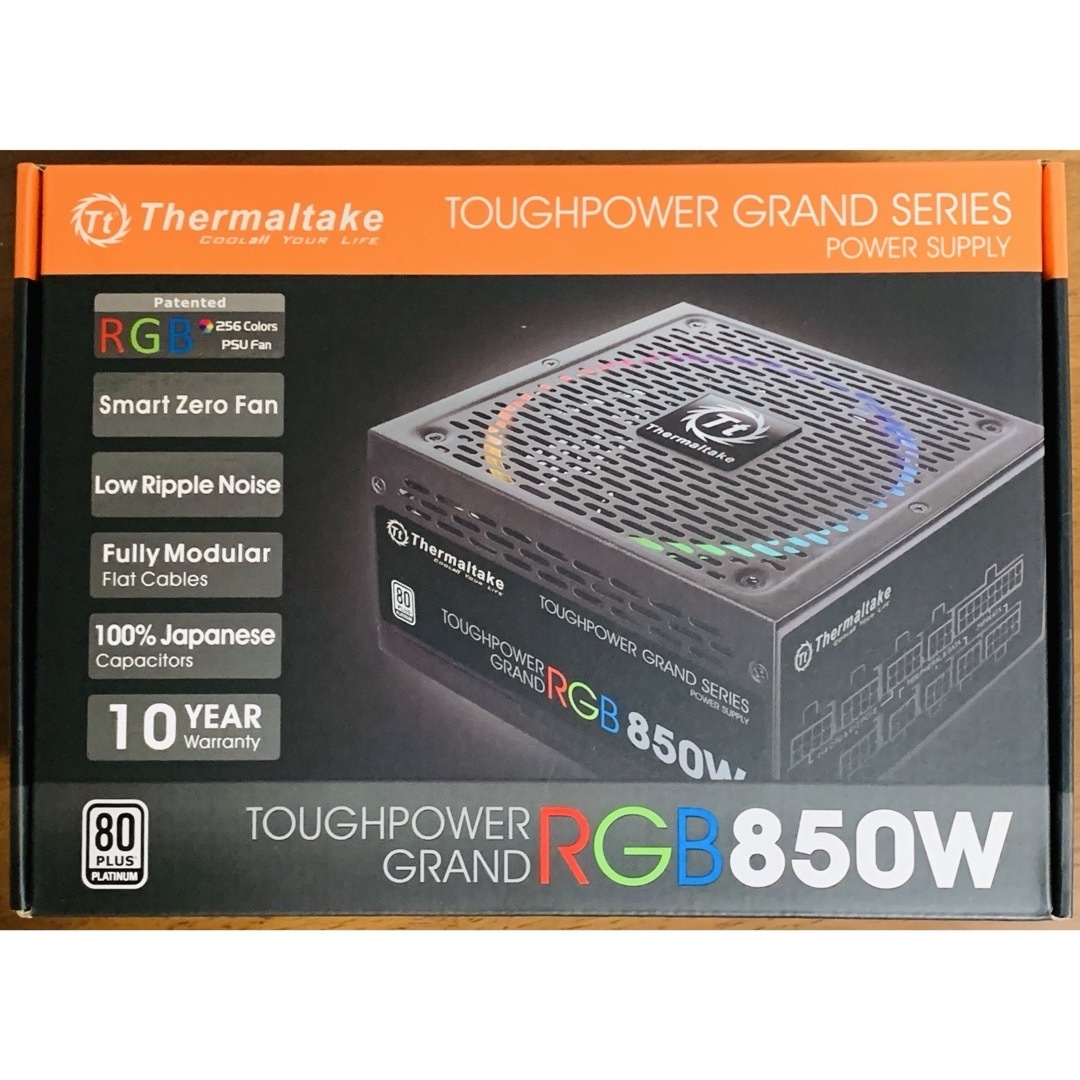 thermaltake(サーマルティク)のTOUGHPOWER GRAND RGB 850W PLATINUM ATX電源 スマホ/家電/カメラのPC/タブレット(PCパーツ)の商品写真