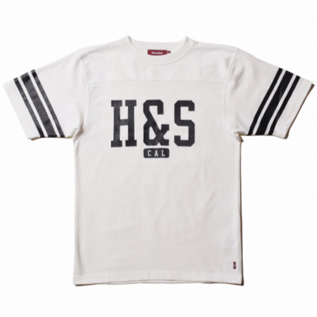 HIDE AND SEEK(ハイドアンドシーク)のHIDE AND SEEK ハイドアンドシーク フットボールシャツ ホワイトS メンズのトップス(Tシャツ/カットソー(半袖/袖なし))の商品写真