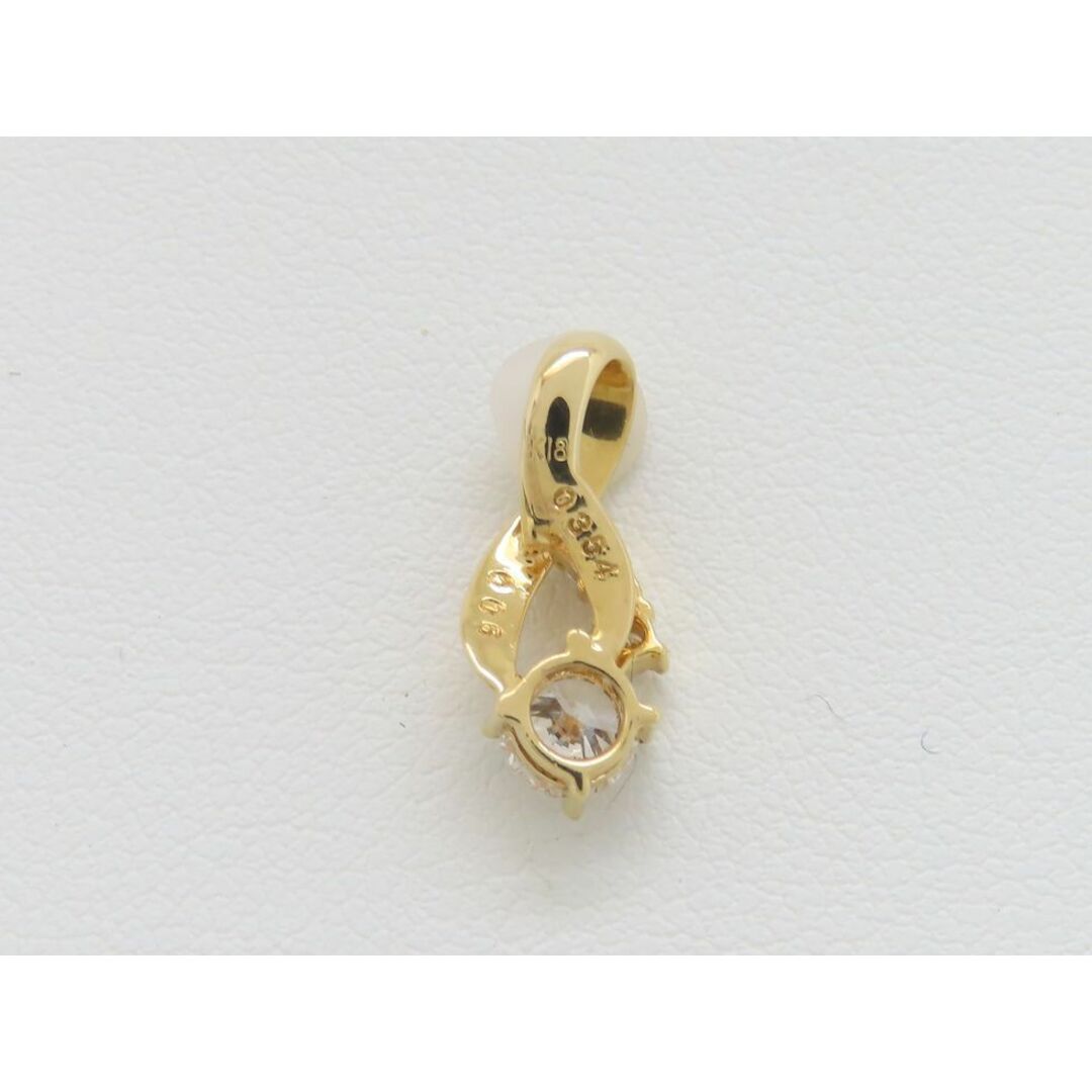 K18YG ダイヤモンド0.354ct/0.06ct デザイン ペンダント 【池袋店】【中古】 レディースのアクセサリー(その他)の商品写真