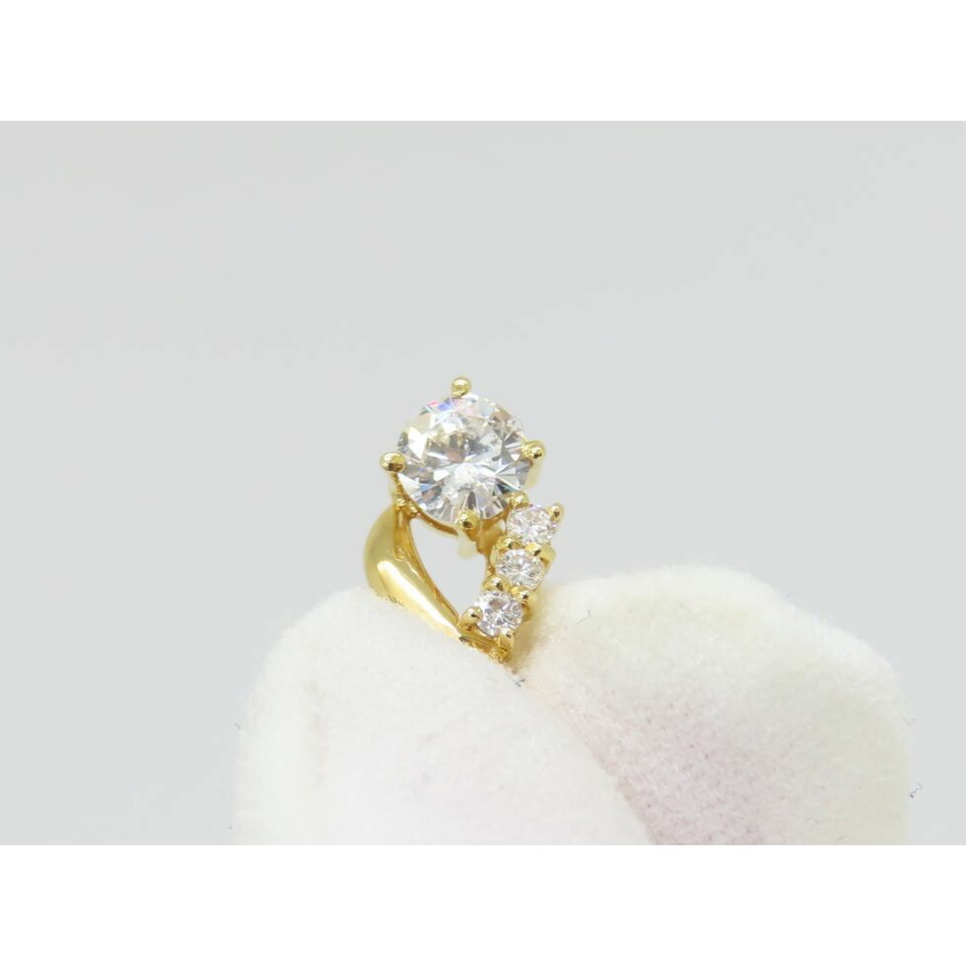 K18YG ダイヤモンド0.354ct/0.06ct デザイン ペンダント 【池袋店】【中古】 レディースのアクセサリー(その他)の商品写真