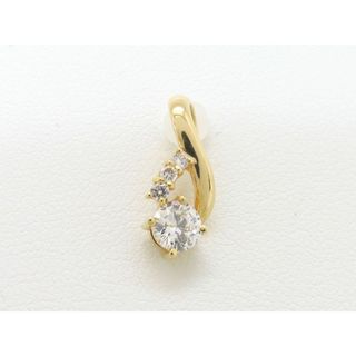 K18YG ダイヤモンド0.354ct/0.06ct デザイン ペンダント 【池袋店】【中古】(その他)