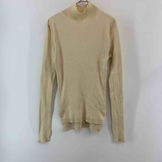 オーラリー(AURALEE)のAURALEE×Ron Herman オーラリー×ロンハーマン Giza Rib Turtle Neck Top レディース コットンニット リブタートルネック 長袖 アイボリー(ニット/セーター)