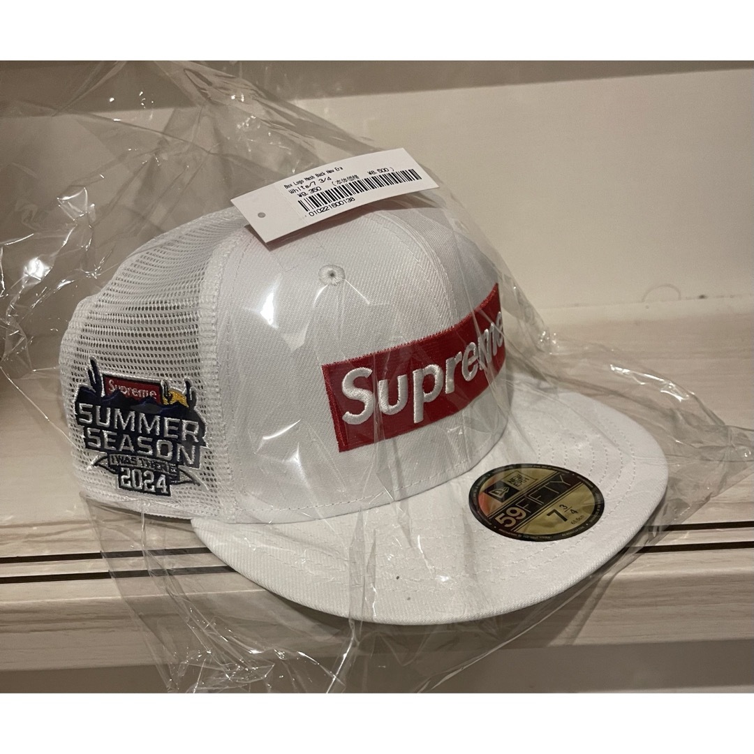 Supreme(シュプリーム)の7-3/4 Box Logo Mesh Back New Era® 白 メンズの帽子(キャップ)の商品写真