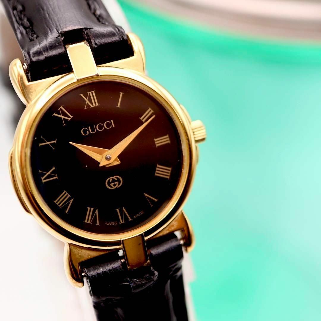Gucci(グッチ)の良品！GUCCI ローマン ラウンド ゴールド レディース腕時計 610 レディースのファッション小物(腕時計)の商品写真
