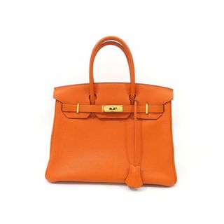 エルメス(Hermes)のエルメス トゴ オレンジ系×GD金具 □K刻 バーキン30 ハンドバッグ【池袋店】【中古】(ハンドバッグ)