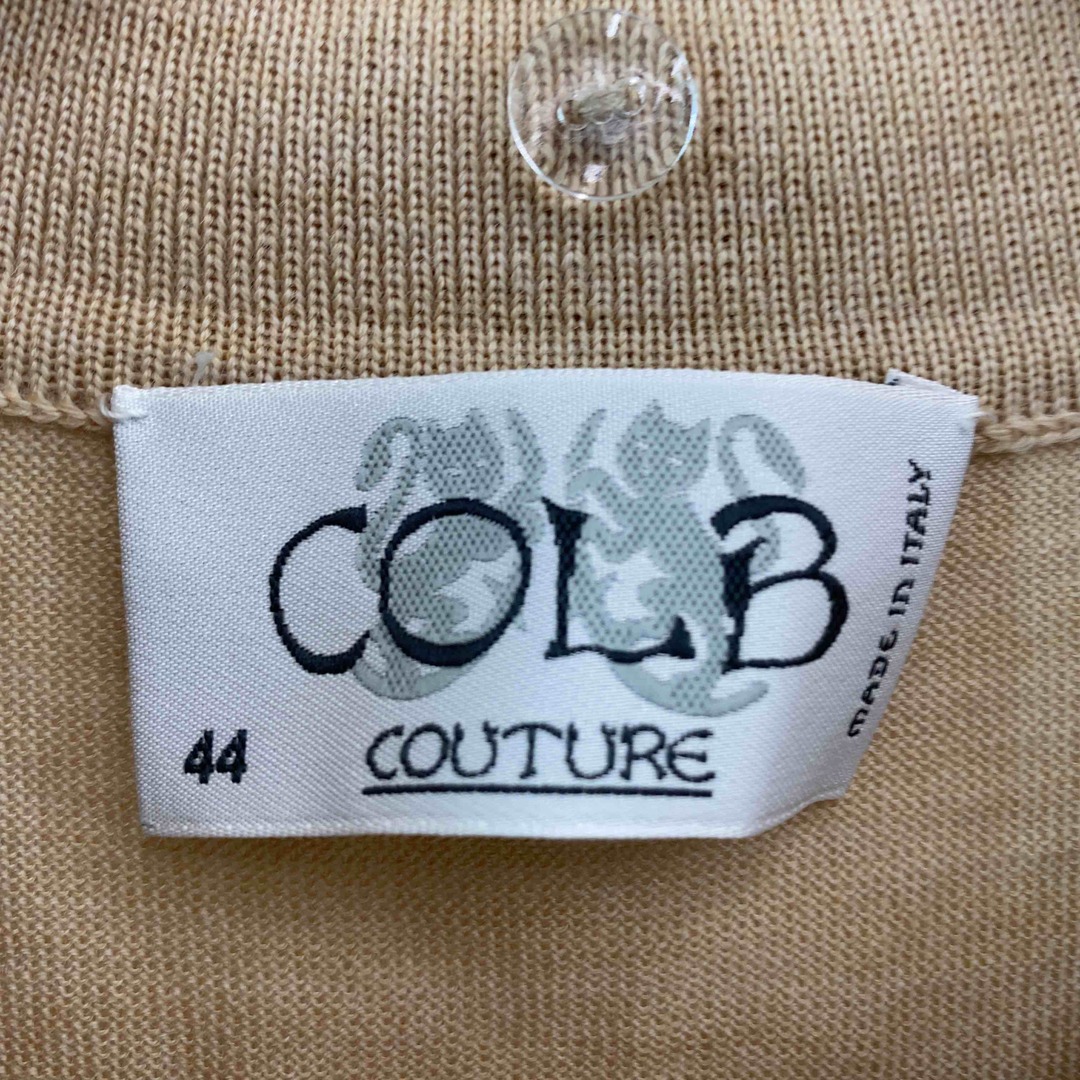 COLB COUTURE レディース 長袖シャツ/ブラウス イタリア製 ニットシャツ ウール/シルクドッキング ベージュ レディースのトップス(シャツ/ブラウス(長袖/七分))の商品写真