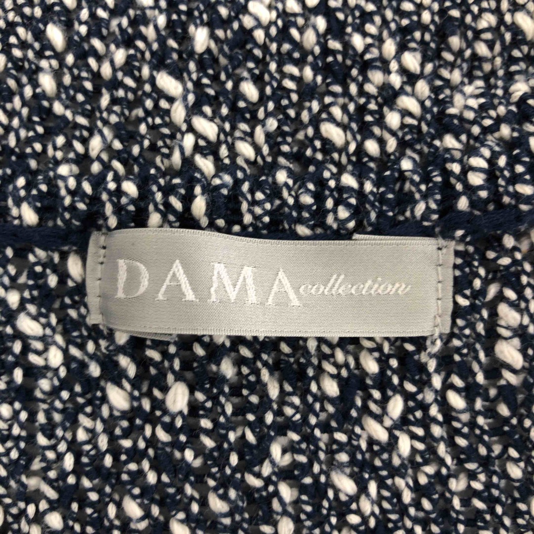 DAMA collection ダーマコレクション レディース カーディガン ネイビー ホワイト tk レディースのトップス(カーディガン)の商品写真